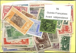 75 Timbres Guinée Francaises Avant Indépandance - Otros & Sin Clasificación