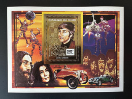 Tchad Chad Tschad 1996 Mi. Bl. 249 A John Lennon Gold Or The Beatles Car Voiture Auto Music Musik Raumfahrt Espace Space - Cars