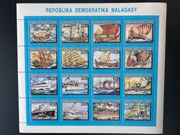 Madagascar Madagaskar 1990 / 1993 Mi. 1462 - 1477 Feuillet Kleinbogen Navires Ships Schiffe Navire Ship Schiff - Madagascar (1960-...)