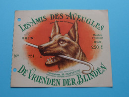 Les AMIS Des AVEUGLES ( Ghlin ) Carte De MEMBRE / De VRIENDEN Der BLINDEN ( Oostende ) ERELID ( Zie / Voir SCAN ) 1966 ! - Cartes De Membre