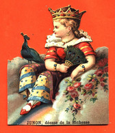 CHROMO DECOUPI Gaufré " Petite Fille Couronnée " Junon Deesse De La Richesse " " - Enfants