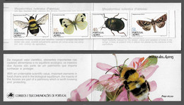 PORTUGAL STAMP BOOKLET Nº 31 - AZORES 1984 Insects MNH (BU#56) - Carnets