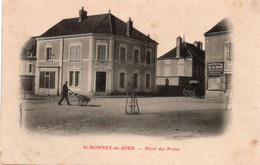 Saint Bonnet De Joux  Hôtel Des Postes -  Publicité St Alban  Eau Minérale - Poste & Facteurs