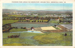 ETATS-UNIS - Massachusetts - Greenfield - Panorama From Longue Vue Observatory, Mohawk Trail - Carte Postale Ancienne - Autres & Non Classés