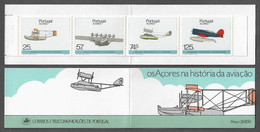 PORTUGAL STAMP BOOKLET Nº 56 - AZORES 1987 Aviation History - Planes MNH (BU#60) - Booklets