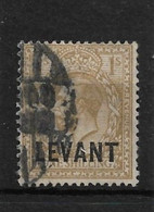 BRITISH LEVANT 1921 1s BISTRE - BROWN SG L23 GOOD USED Cat £8.50 - Levante Britannico