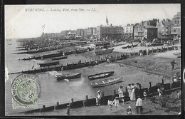 CPA ANGLETERRE - Worthing, Looking West From Pier - Worthing