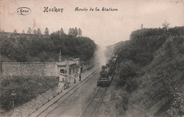 BELGIQUE - Hockay - Route De La Station - Train A Vpeur - Chemin De Fer - Marco - Carte Postale Ancienne - - Otros & Sin Clasificación