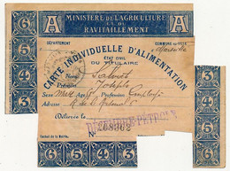 FRANCE - Carte Individuelle D'Alimentation "Décembre-Pétrole" - Ville De Marseille - Oct, Nov Et Déc 1918 - Historische Dokumente