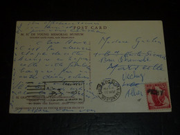 CARTE POSTALE U.S.A. POUR LA FRANCE CACHET MECANIQUE " SAN FRANCISCO " 30-06-1959 - GRIFFE LINEAIRE VICHY (03/23) - Otros & Sin Clasificación