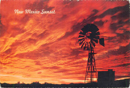 USA New Mexico Southwestern Sunset Windmill - Miami