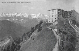 STANSERHORN ► Hotel Mit Berneralpen Und Einfahrender Bahn Anno 1929 - Stans