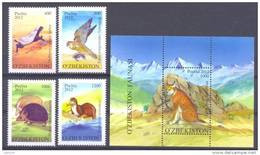 2012. Uzbekistan, Rare Animals And Birds Of Uzbekistan, 4v + S/s, Mint/** - Uzbekistán