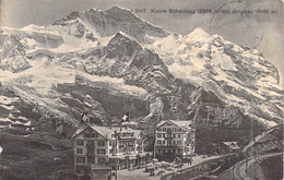 SUISSE - Kleine Scheidegg - Mit Jungfrau - Drapeau Suisse - Carte Postale Ancienne - Au