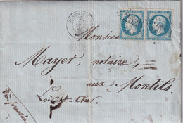 France - GC 2520 Montrichard - Paire N°22 - 1849-1876: Période Classique