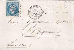 France N°22 - Variété Piquage à Cheval -TB - 1862 Napoléon III.