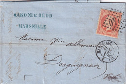 France N°23 Sur Lettre - TB - 1862 Napoleon III
