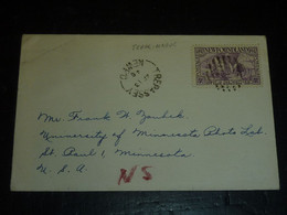 ENVELOPPE DE " TERRE NEUVE " Pour Les U.S.A - CACHET TREPASSEY 13/04/1948 (03/23) - Autres & Non Classés