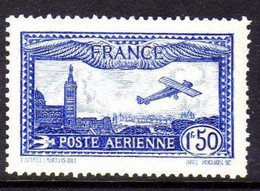 France - (1930)  - P A 1 F. 50 Avion Survolant Marseille -   Outremer Vif - Neufs* - MLH - 1927-1959 Neufs