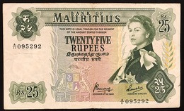 25 RUPEES 1967 MAURICE  MAURITIUS  Pick#32 Vf Bb Lotto.2369 - Mauricio