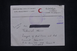 EGYPTE - Enveloppe Du Croissant Rouge Du Caire Pour La Croix Rouge De Genève En 1989 - L 141824 - Brieven En Documenten