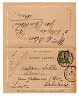 TB 4032 - 1918 - Entier Postal - Mr De SAINT POL De BLOIS à VILLEPELEE Par CHAILLOUE / MP VIERZON A ORLEANS - Kartenbriefe