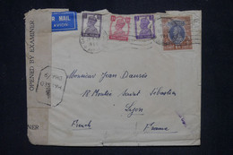 INDES ANGLAISES - Enveloppe De Calcutta Pour La France En 1944 Avec Contrôle Postal, Affranchissement Varié - L 141831 - 1936-47 Koning George VI