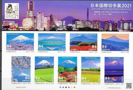 JAPAN, 2020, MNH, PHILANIPPON 2021, MOUNTAINS, SHEETLET - Volcans