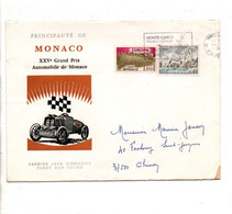 MONACO AFFRANCHISSEMENT COMPOSE SUR LETTRE POUR LA FRANCE 1970 - Briefe U. Dokumente