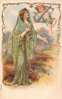 CHRISTIANISME - Vierge Avec Un Ange  - Carte Postale Ancienne - Vierge Marie & Madones