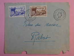 BP4  MAROC  LETTRE  1943 PETIT BUREAU  SIDI YAHYA  A RABAT +JOURNAL+ +AFFR.INTERESSANT++ - Briefe U. Dokumente