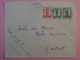 BP4  MAROC  BELLE LETTRE  1945 PETIT BUREAU PORT LAUTEY   A RABAT +JOURNAL+ +AFFR.INTERESSANT++ - Storia Postale