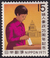 Japón 1971 Correo 1003 **/MNH 25º Aniv. Del Sufragio Femenino. - Neufs