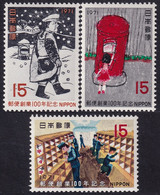 Japón 1971 Correo 1005/07 **/MNH 100º Aniv. Servicios Postales.(3val.) - Neufs