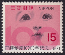 Japón 1971 Correo 1028 **/MNH 100º Aniv. El Estado Civil. - Neufs