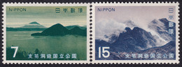 Japón 1971 Correo 1031/32 **/MNH Parque Nacional De Shikotsu-Toya.(2val.) - Neufs