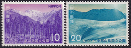 Japón 1972 Correo 1061/62 **/MNH Parque Nacional Chubu.(2val.) - Neufs