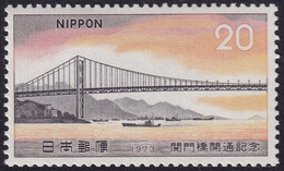 Japón 1973 Correo 1093 **/MNH Inauguración Del Puente Colgante KanMon. - Neufs