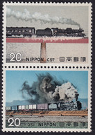 Japón 1974 Correo 1134/35 **/MNH Locomotoras De Vapor.(2val.) - Neufs