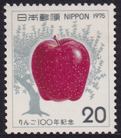 Japón 1975 Correo 1168 **/MNH 100º Aniv. De La Introducción De Los Manzanos. - Neufs