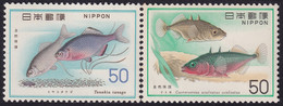 Japón 1976 Correo 1198/99 **/MNH Reptiles, Anfibios Y Peces.(2val.) - Neufs