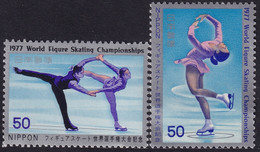 Japón 1977 Correo 1213/14 **/MNH Campeonato Mundial De Patinaje Artístico.(2val - Neufs