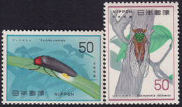 Japón 1977 Correo 1231/32 **/MNH Protección De La Naturaleza / Insectos. (2val. - Neufs