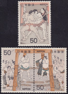 Japón 1978 Correo 1266/68 **/MNH Sumo. (3val.) - Neufs