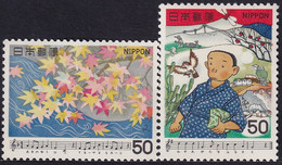 Japón 1979 Correo 1313/14 **/MNH Canciones Japonesas.(2val.) - Neufs