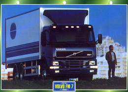 C2/ FICHE CARTONNE CAMION PORTEUR 1998 VOLVO FM 7 - Camiones