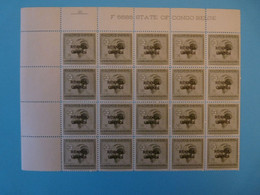 RUANDA- URUNDI  1924: BLOC DE 20  N° 53 **   Cat.: 9,00€ - Unused Stamps