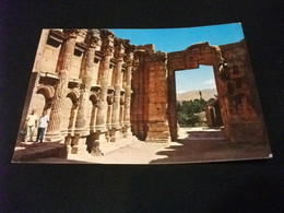 LIBANO LIBAN LEBANON BAALBEK INTERIOR  OF  BACCHUS TEMPLE FRANCOBOLLO COMMEMORATIVO PESCE FISH - Lebanon