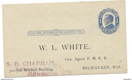 96 - 29 - Entier Postal Privé "W.L.White Milwaukee" Neuf - 1921-40