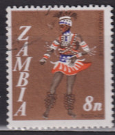 1968 Zambia / Sambia Mi:ZM 43°,Yt:ZM 43°,  Vimbuza Dancer / Vimbuza-Tänzerin - Zambia (1965-...)